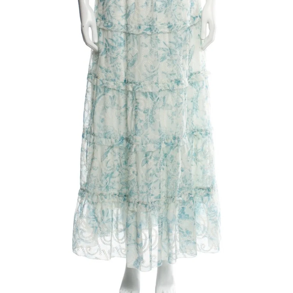 Alice + Olivia Blue and White Maxi Skirt - Picture 3 of 4